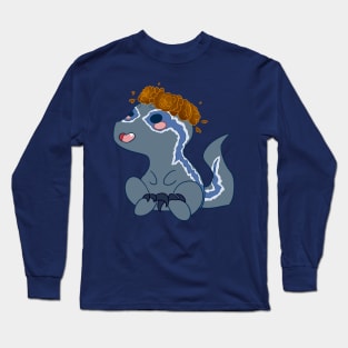 Autumn Chibi Blue Raptor Long Sleeve T-Shirt